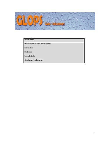 1 Introducció Destinataris i nivells de dificultat Les ... - Edu365.cat