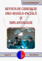 numărul 3/2011 - Revista de chirurgie oro-maxilo-facială și ...