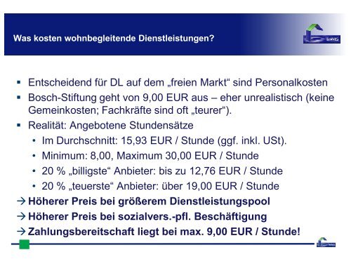 Kostenstrukturen wohnbegleitender Dienstleistungen - InWIS ...