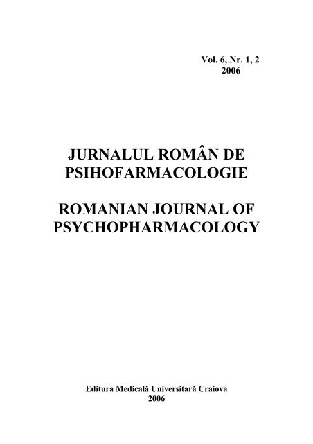 premium Encourage questionnaire jurnalul român de psihofarmacologie romanian journal of ...
