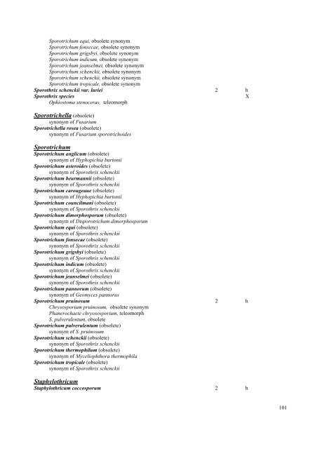 GUIDELINES Classification of organisms - Fungi