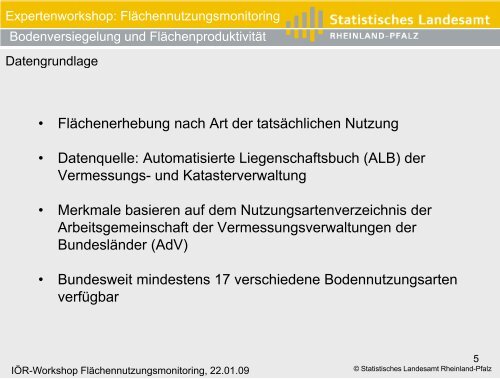 Berechnungsmethodik von Boden- i l d Flä h d kti ität versiegelung ...