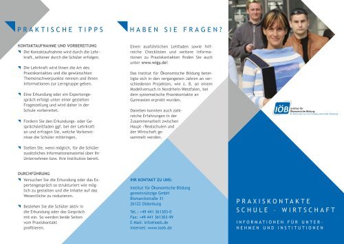 Praxiskontakte - Institut für Ökonomische Bildung