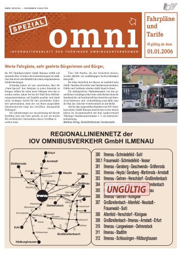 Fahrpläne und Tarife - IOV Omnibusverkehr GmbH Ilmenau