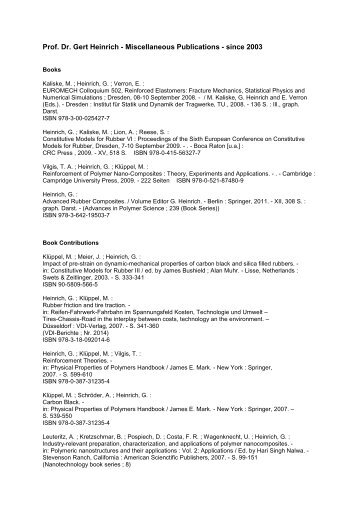Verschiedene Publikationen ab 2003 - Leibniz-Institut für ...