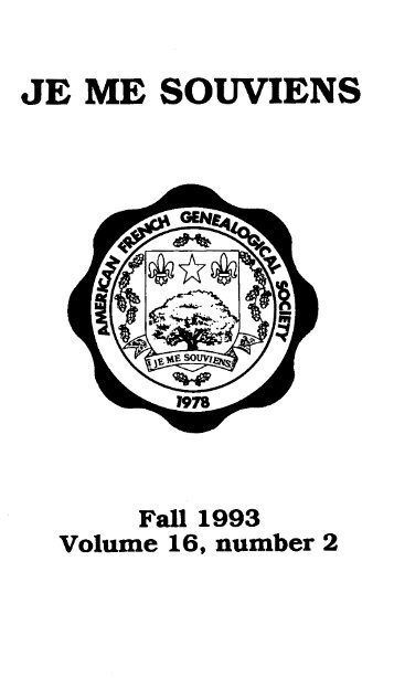 1993-2 - American-French Genealogical Society