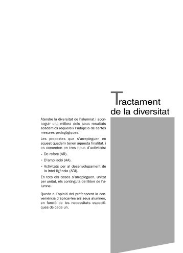 Tractament de la diversitat