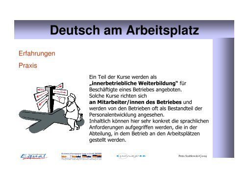 Deutsch am Arbeitsplatz (Petra Szablewski-Cavus) - Migration-online