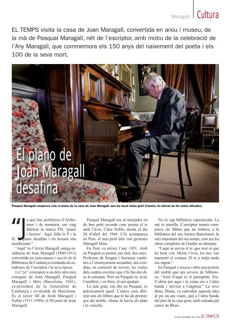 El piano de Joan Maragall desafina - Pasqual Maragall