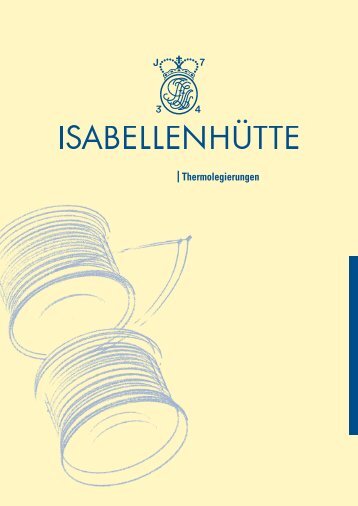 Thermolegierungen - Isabellenhuette Heusler GmbH & Co KG