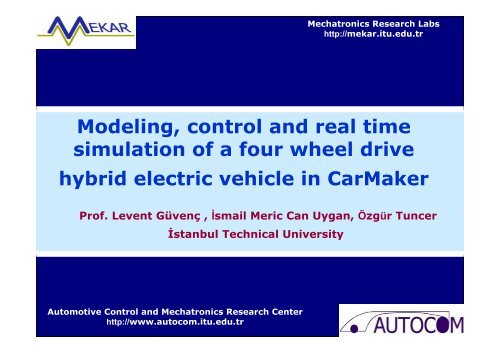 Modeling, control and real time simulation of a four wheel drive ... - IPG