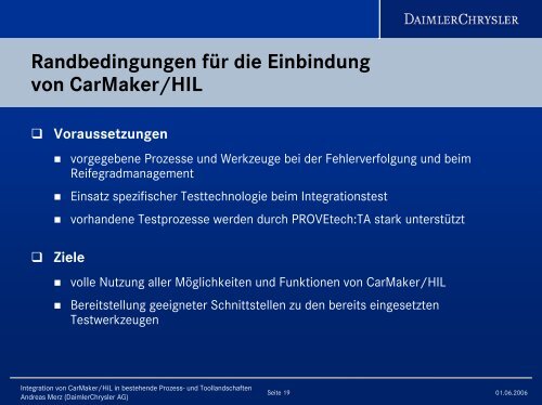 Einbindung von CarMaker/HIL - IPG