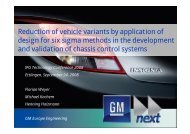 Reduction of vehicle variants by application of design for six ... - IPG