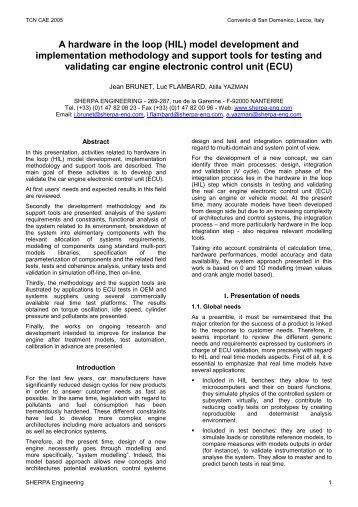 A hardware in the loop (HIL) model development and ... - IPG