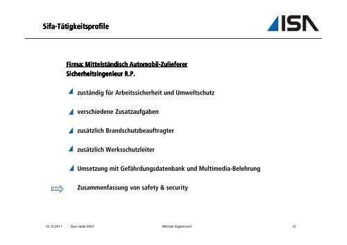 Vortrag Quo vadis Sifa [Kompatibilitätsmodus]