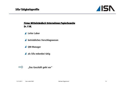 Vortrag Quo vadis Sifa [Kompatibilitätsmodus]