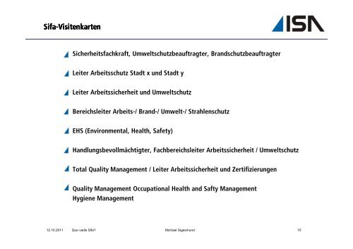 Vortrag Quo vadis Sifa [Kompatibilitätsmodus]