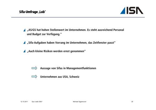 Vortrag Quo vadis Sifa [Kompatibilitätsmodus]