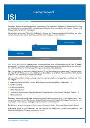 IT-Systemauswahl - ISI Management Consulting GmbH