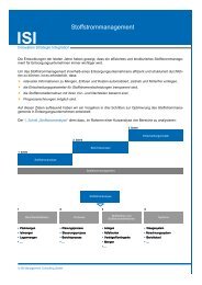 Stoffstrommanagement - ISI Management Consulting GmbH