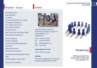 Flyer Förderkreis - Institut für Seeverkehrswirtschaft und Logistik