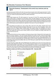 ISL Monthly Container Port Monitor