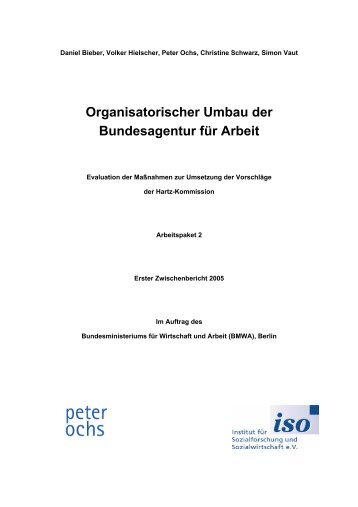 Organisatorischer Umbau der Bundesagentur für Arbeit - Institut für ...
