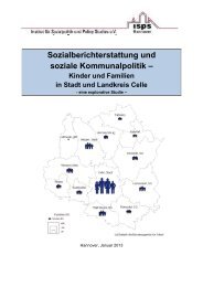 Sozialberichterstattung und soziale Kommunalpolitik – - Isps-online.de