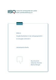Ergebnisbericht VERA 8 2011 Berlin - Institut für Schulqualität