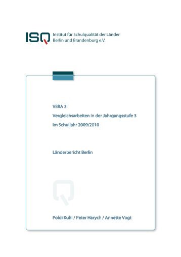 VERA 3 2010 Ergebnisbericht Berlin - Institut für Schulqualität