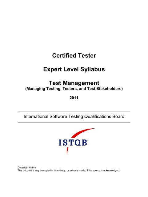 istqb expert level