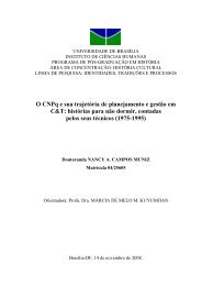 O CNPq e sua trajetória de planejamento e gestão em C&T ...