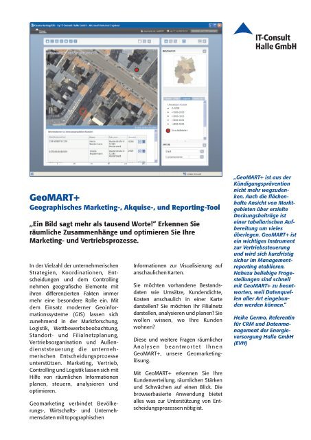 Datenblatt Geomarketing - IT-Consult Halle GmbH