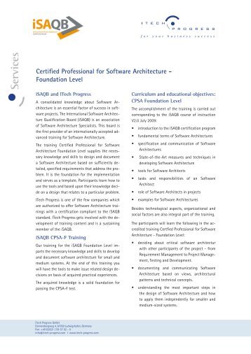 Certified Professional for Software Architecture - Foundation Level