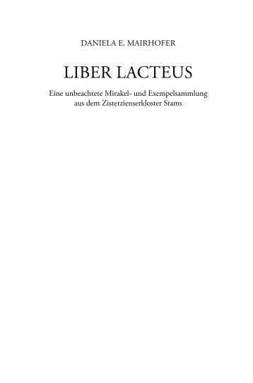 liber lacteus - Bachmann Verlag