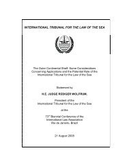 INTERNATIONAL TRIBUNAL FOR THE LAW OF THE SEA