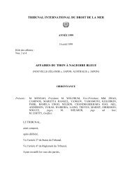 tribunal international du droit de la mer affaires du thon Ã  nageoire ...