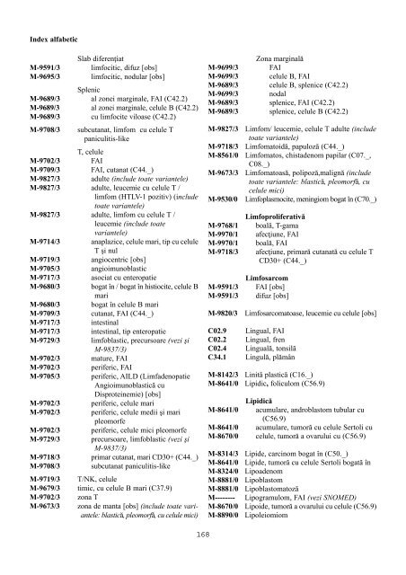 CIM-O Clasificarea Internaþionalã a Maladiilor pentru Oncologie