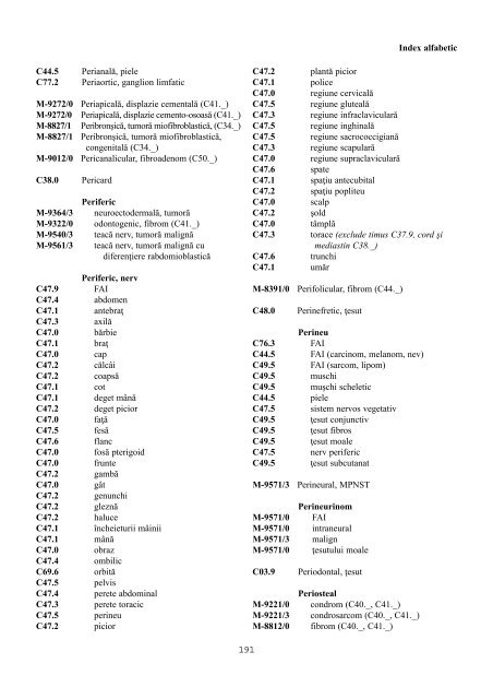 CIM-O Clasificarea Internaþionalã a Maladiilor pentru Oncologie