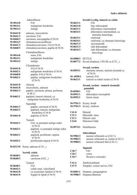 CIM-O Clasificarea Internaþionalã a Maladiilor pentru Oncologie