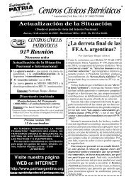 Centros Cívicos Patrióticos - Patria Argentina