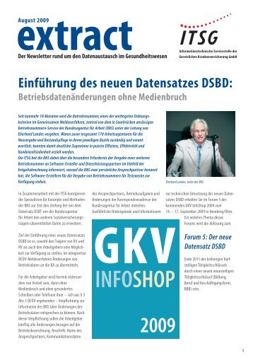 Newsletter extract - bei der ITSG GmbH