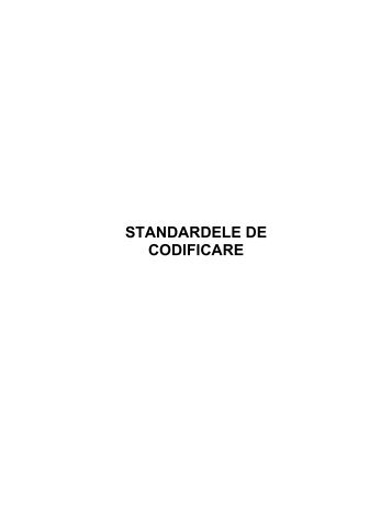 STANDARDELE DE CODIFICARE - DRG