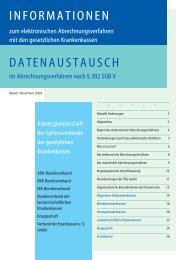 INFORMATIONEN DATENAUSTAUSCH - bei der ITSG GmbH