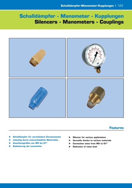 Schalldämpfer - Manometer - Kupplungen Silencers ... - ITV GmbH