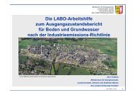 Die LABO-Arbeitshilfe zum Ausgangszustandsbericht für Boden und ...