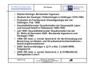 • Diplom-Geologe, Beratender Ingenieur • Studium der Geologie ...