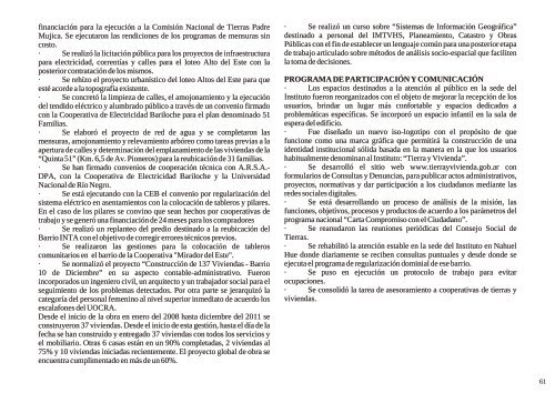 Informe Gestión 2012 parte 3 - Bariloche