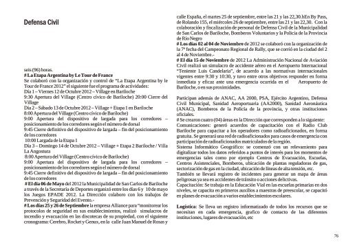 Informe Gestión 2012 parte 3 - Bariloche