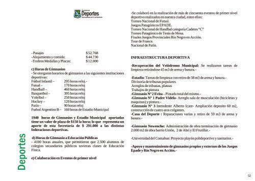Informe Gestión 2012 parte 3 - Bariloche